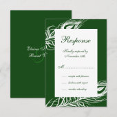 Vervangers op Emerald Green RSVP Kaartje (Voorkant / Achterkant)