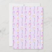 Vervangers paarse waterverf repetitie diner kaart (Achterkant)