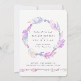 Vervangers paarse waterverf repetitie diner kaart