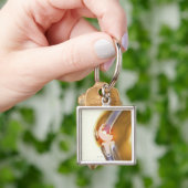 Vervanging knie. Röntgenfoto's, gekleurd, van een Sleutelhanger (Hand)