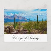 Vervanging van adres: Cactus Moving Aankondigingskaart (Voorkant)