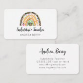 Vervanging van de regenboogluipdruk van de leraar visitekaartje (Voorkant / Achterkant)