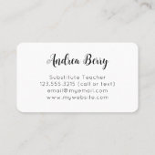 Vervanging van de regenboogluipdruk van de leraar visitekaartje (Achterkant)