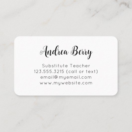 Vervanging van de regenboogluipdruk van de leraar visitekaartje (Achterkant)