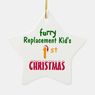 Vervanging van het 1-ste CHRISTMAS-Kind Keramisch Ornament
