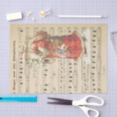 Vervanging van het vel voor kerstmuziek met flade  tissuepapier (Craft)