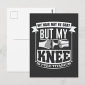 Vervanging van knieoperatie oude titaanknie briefkaart (Voorkant / Achterkant)