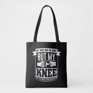 Vervanging van knieoperatie oude titaanknie tote bag