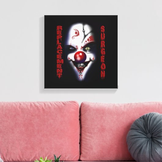 Vervangingschirurg - aambediende canvas afdruk (Insitu (Woonkamer))