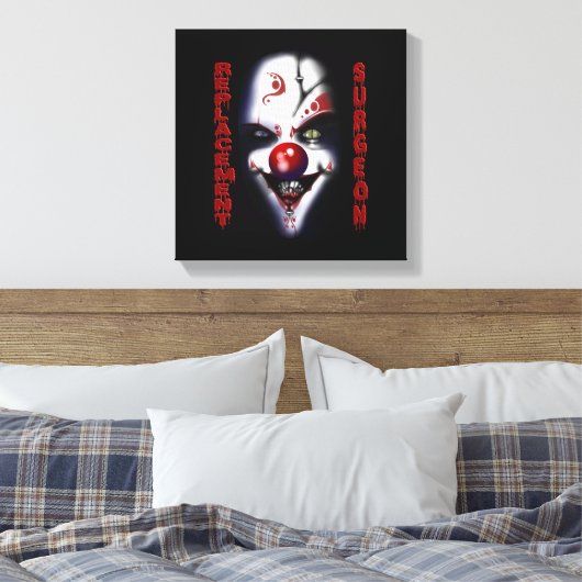 Vervangingschirurg - aambediende canvas afdruk (Insitu (Slaapkamer))