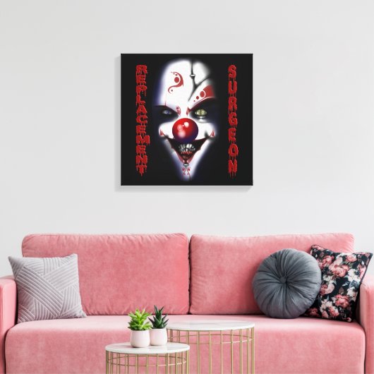 Vervangingschirurg - aambediende canvas afdruk (Insitu (Woonkamer))