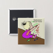 Vervangingshuisschilder Vierkante Button 5,1 Cm (Voorkant /achterkant)