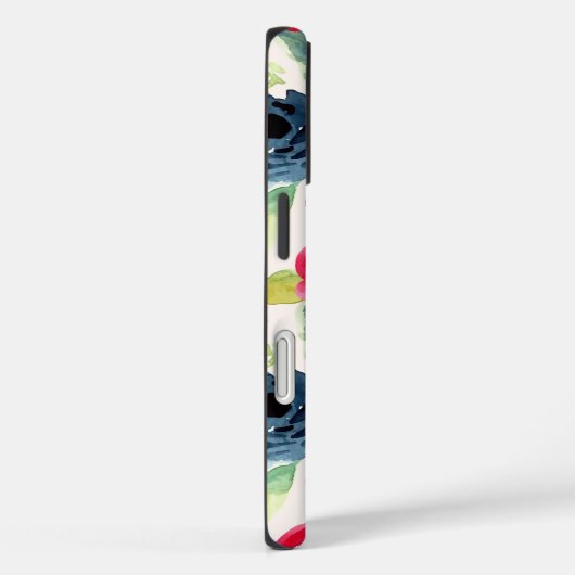 Vervederde bloemen gedrukt Case-Mate iPhone case (Achterkant / Rechts)