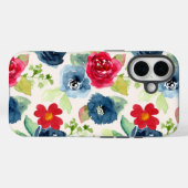 Vervederde bloemen gedrukt Case-Mate iPhone case (Achterkant (horizontaal))