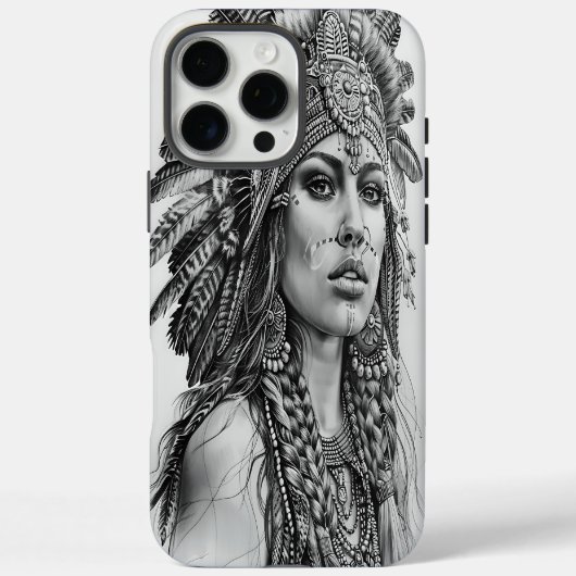Vervederde Indiase krijger meisje Case-Mate iPhone Case (Achterkant)