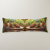 Vervederde Rust: Vogels Ontwerp Lichaamskussen (Achterkant)