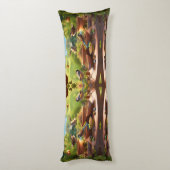 Vervederde Rust: Vogels Ontwerp Lichaamskussen (Achterkant (Verticaal))