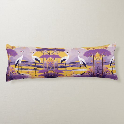 Vervederde Rust: Vogels Ontwerp Lichaamskussen (Achterkant)