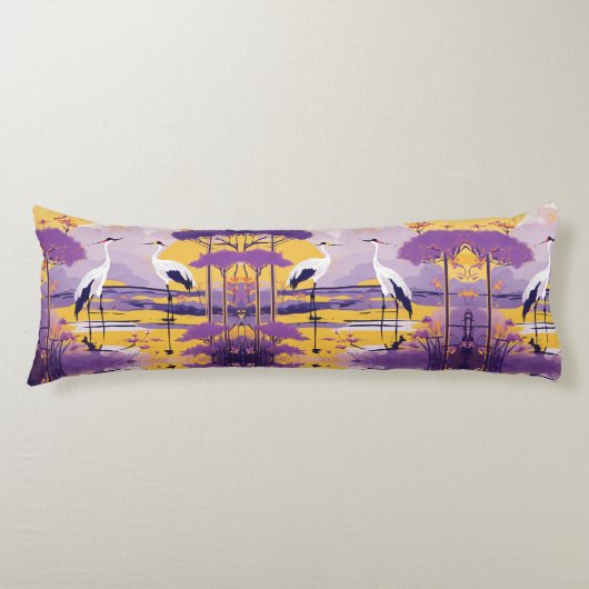 Vervederde Rust: Vogels Ontwerp Lichaamskussen (Voorkant)