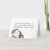 Verveeld of sentimenteel kaart (Voorkant)