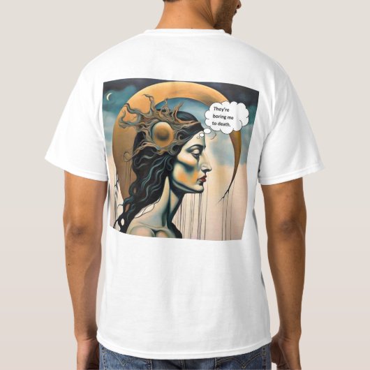 Verveeld tot in de dood t-shirt (Achterkant)