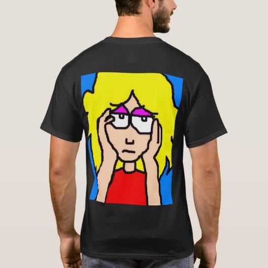 Verveelde Blondine T-shirt (Achterkant)