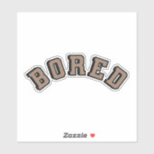 Verveelde bruine eenheidstekst sticker (Vel)