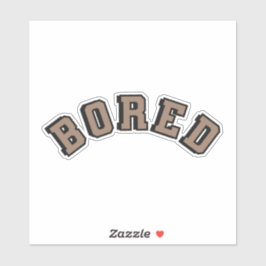 Verveelde bruine eenheidstekst sticker