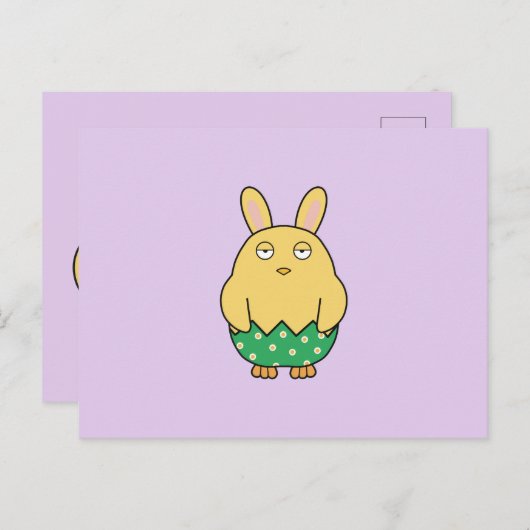 Verveelde Bunny Chick 02 Feestdagenkaart (Voorkant / Achterkant)