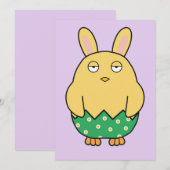 Verveelde Bunny Chick 02 Kaart (Voorkant / Achterkant)