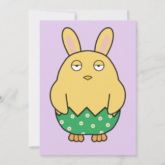 Verveelde Bunny Chick 02 Kaart