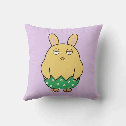 Verveelde Bunny Chick 02 Kussen (Achterkant)