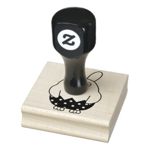 Verveelde Bunny Chick 02 Rubberstempel