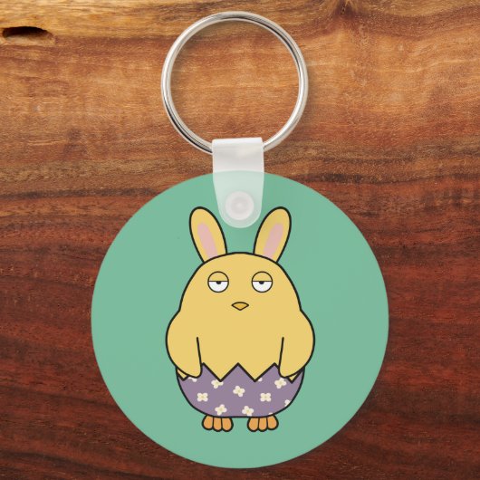 Verveelde Bunny Chick 03 Sleutelhanger (Achterkant)