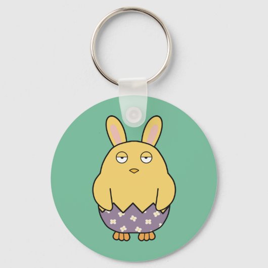 Verveelde Bunny Chick 03 Sleutelhanger (Achterkant)