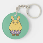 Verveelde Bunny Chick 03 Sleutelhanger (Achterkant)