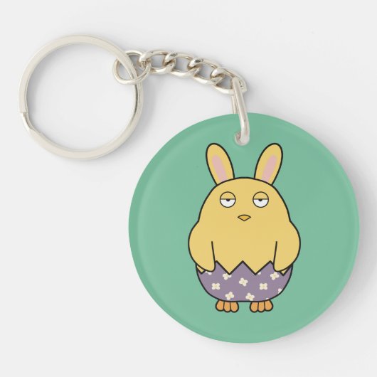 Verveelde Bunny Chick 03 Sleutelhanger (Voorkant)