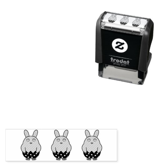 Verveelde Bunny Chick 03 Zelfinktende Stempel (In situ)