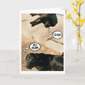 Verveelde honden - We missen je Kaart (Gele Bloem)