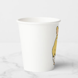 Verveelde konijnenchick papieren bekers