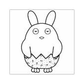 Verveelde konijnenchick rubberstempel (Afrduk)