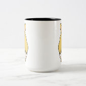 Verveelde konijnenchick tweekleurige koffiemok (Center)