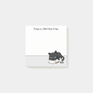Verveelde zwarte kat, meh! Soort dag Post-it® Notes