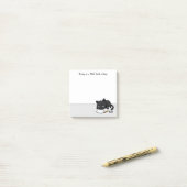 Verveelde zwarte kat, meh! Soort dag Post-it® Notes (Op bureau)