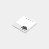 Verveelde zwarte kat, meh! Soort dag Post-it® Notes (Schuin)