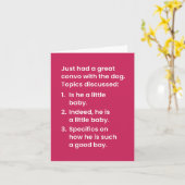 Vervelen en praten met hond / Gewoon omdat Kaart (Gele Bloem)