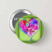 vervelend hart ronde button 5,7 cm (Voorkant /achterkant)