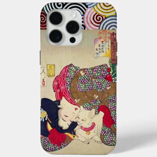 VERVELEND, JAPANSE VROUW MET WITTE KAT Case-Mate iPhone CASE (Achterkant)