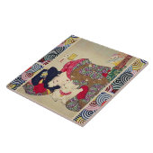 VERVELEND, JAPANSE VROUW MET WITTE KAT TEGELTJE (Zijkant)