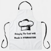 Vervelend voor de kok zal leiden tot uithongering schort (Voorkant)